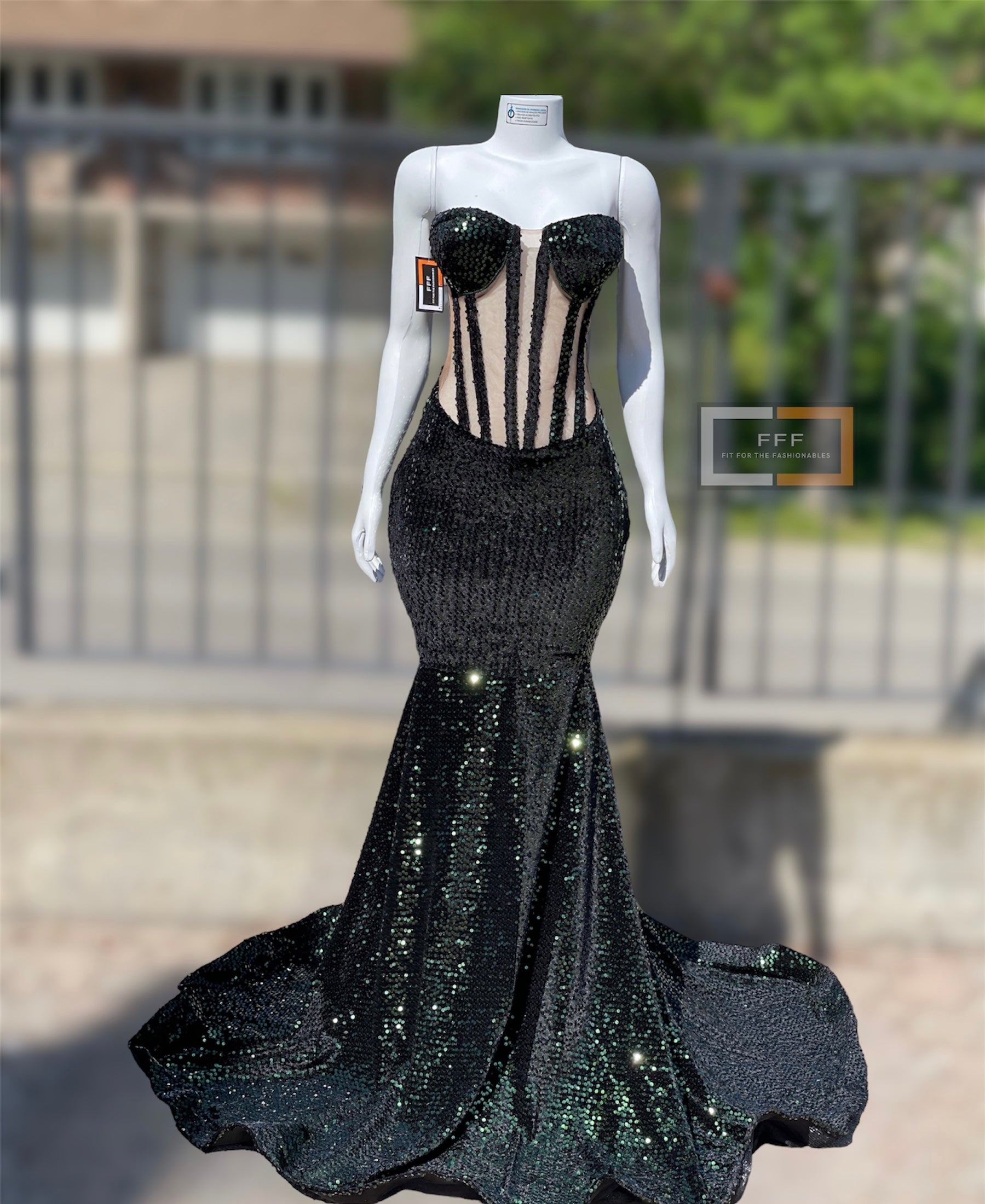 Corset Bodice Sequin Prom Dress FIT FOR THE FASHIONABLES Corset Bodice Sequin Prom Dress FIT FOR THE FASHIONABLES