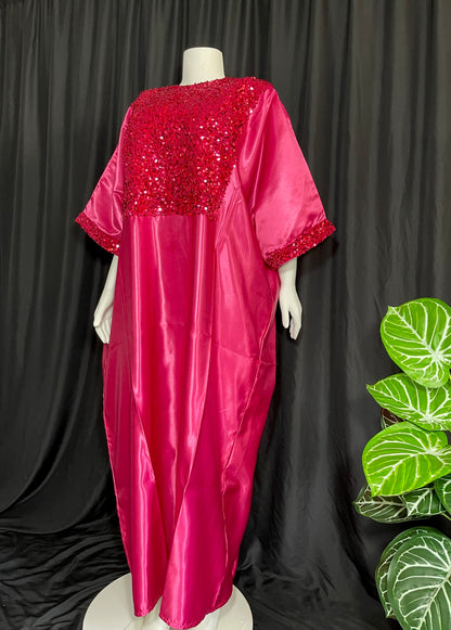 Rich Aunty Vibes Boubou kaftan - Aunt B Design (Pink)