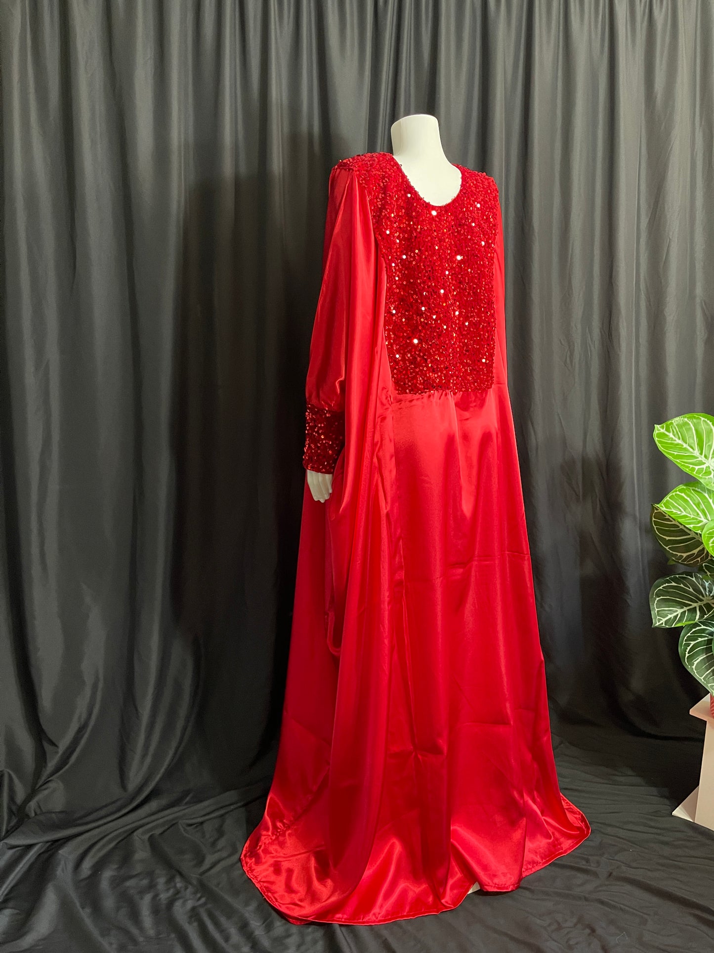 Luxury Boubou kaftan - Red Majestic