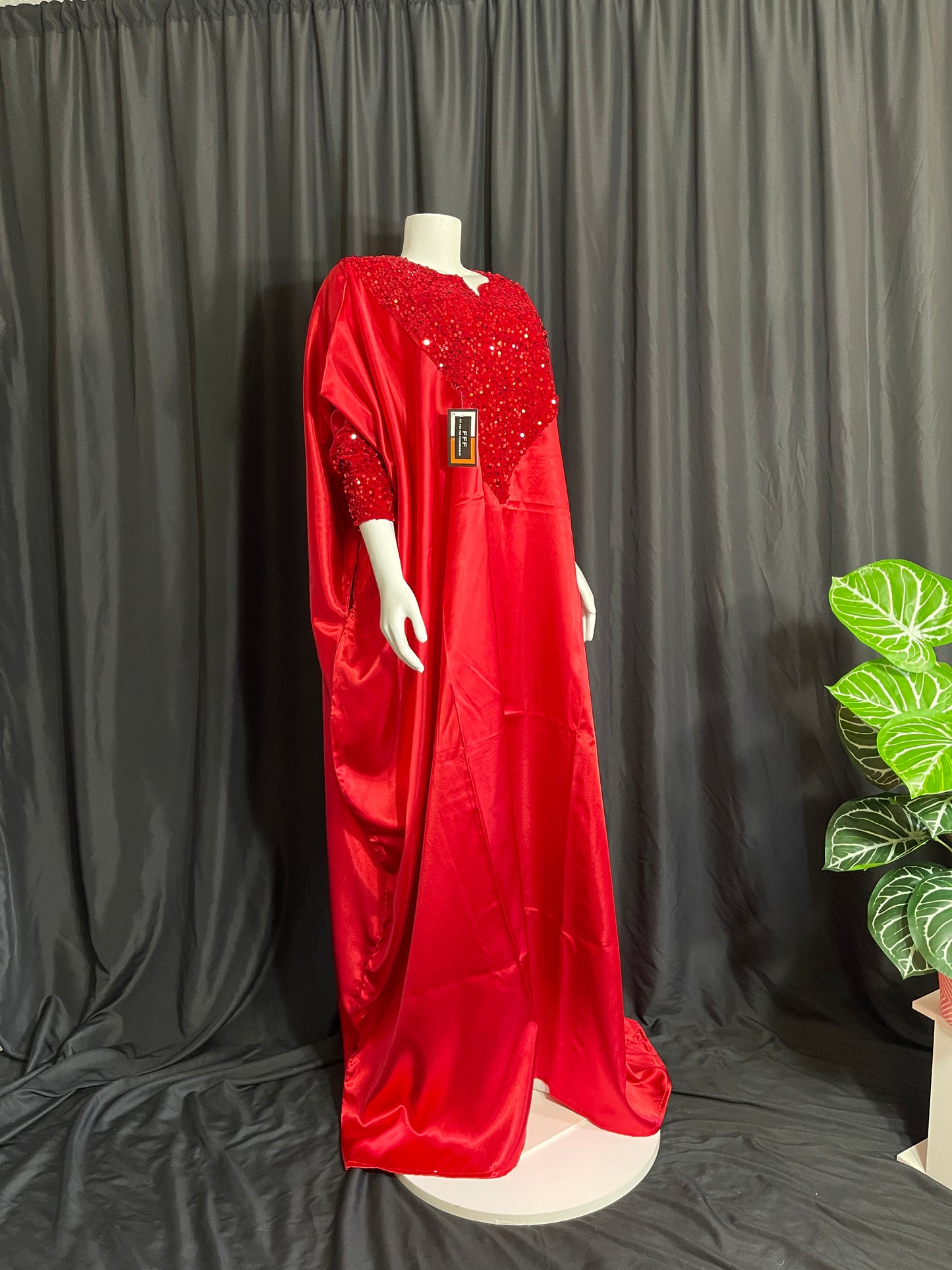 Luxury Boubou kaftan - Red Majestic