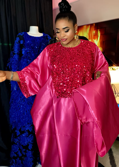 Rich Aunty Vibes Boubou kaftan - Aunt B Design (Pink)