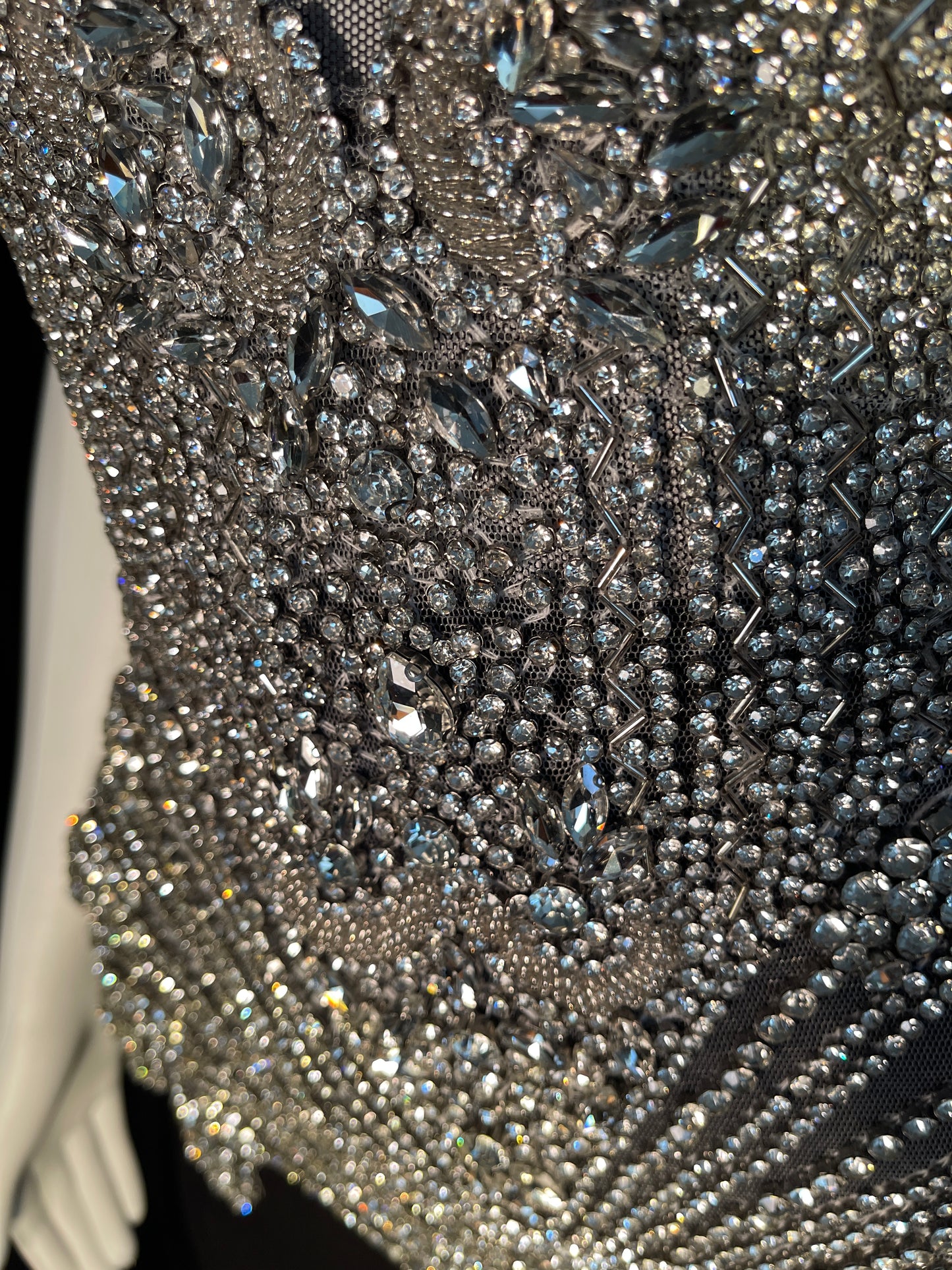 Black Mermaid Crystal Rhinestone Dress