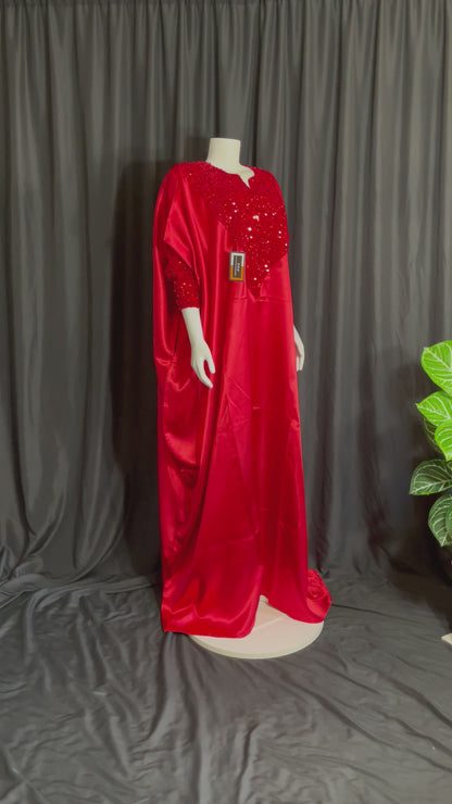 Luxury Boubou kaftan - Red Majestic