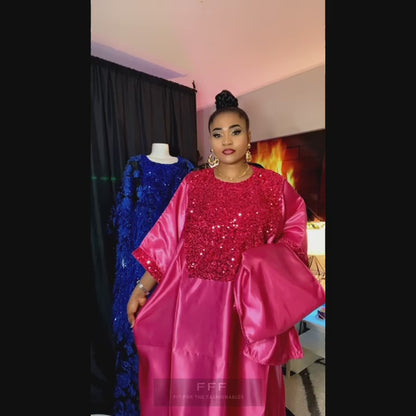 Rich Aunty Vibes Boubou kaftan - Aunt B Design (Pink)