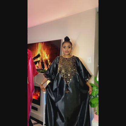 Rich Aunty Vibes Boubou kaftan - Dangling Elegance